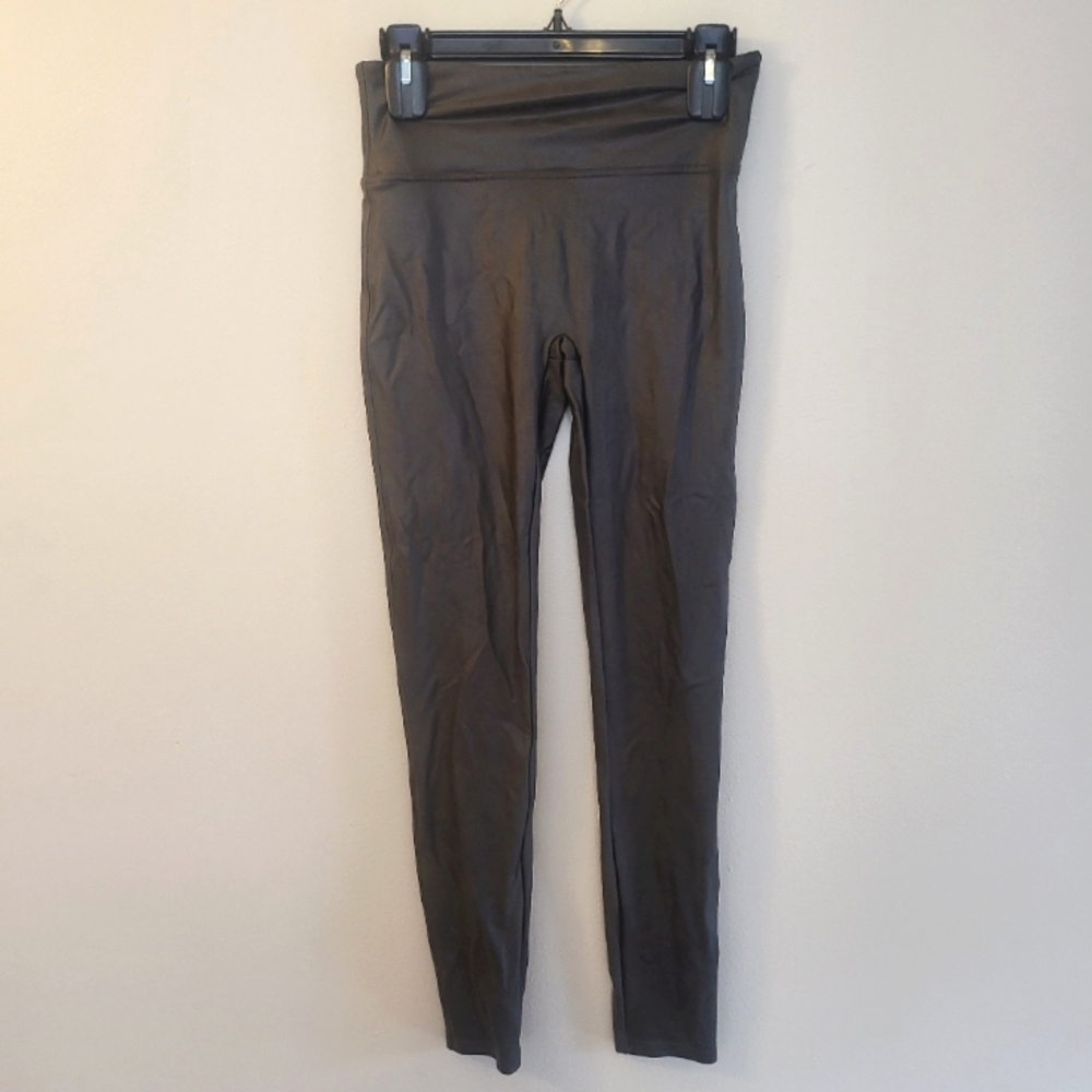 SPANX Dark Grey Silver Leggings Size Large